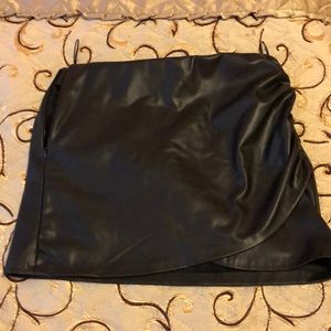 Zara Black Leather Skirt